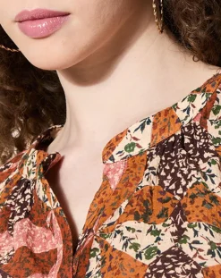 Blouse loose Partage paprika