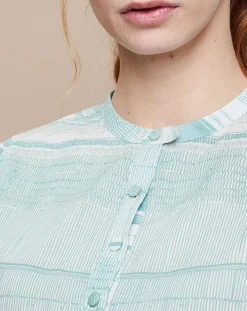 Blouse Émeline Estampe menthe clair