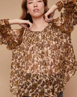 Blouse Ottis imprimée vanille