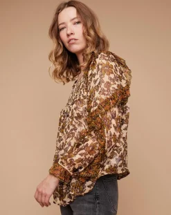 Blouse Ottis imprimée vanille