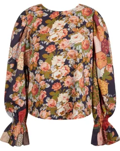 Blouse Patchwork encre