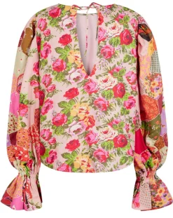 Blouse Patchwork rose