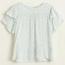 Blouse Pauw fluide imprimée bleu clair