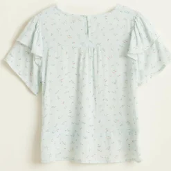 Blouse Pauw fluide imprimée bleu clair