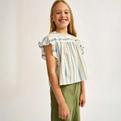 Blouse Peppers rayée blanc/bleu