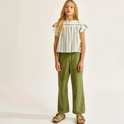 Blouse Peppers rayée blanc/bleu