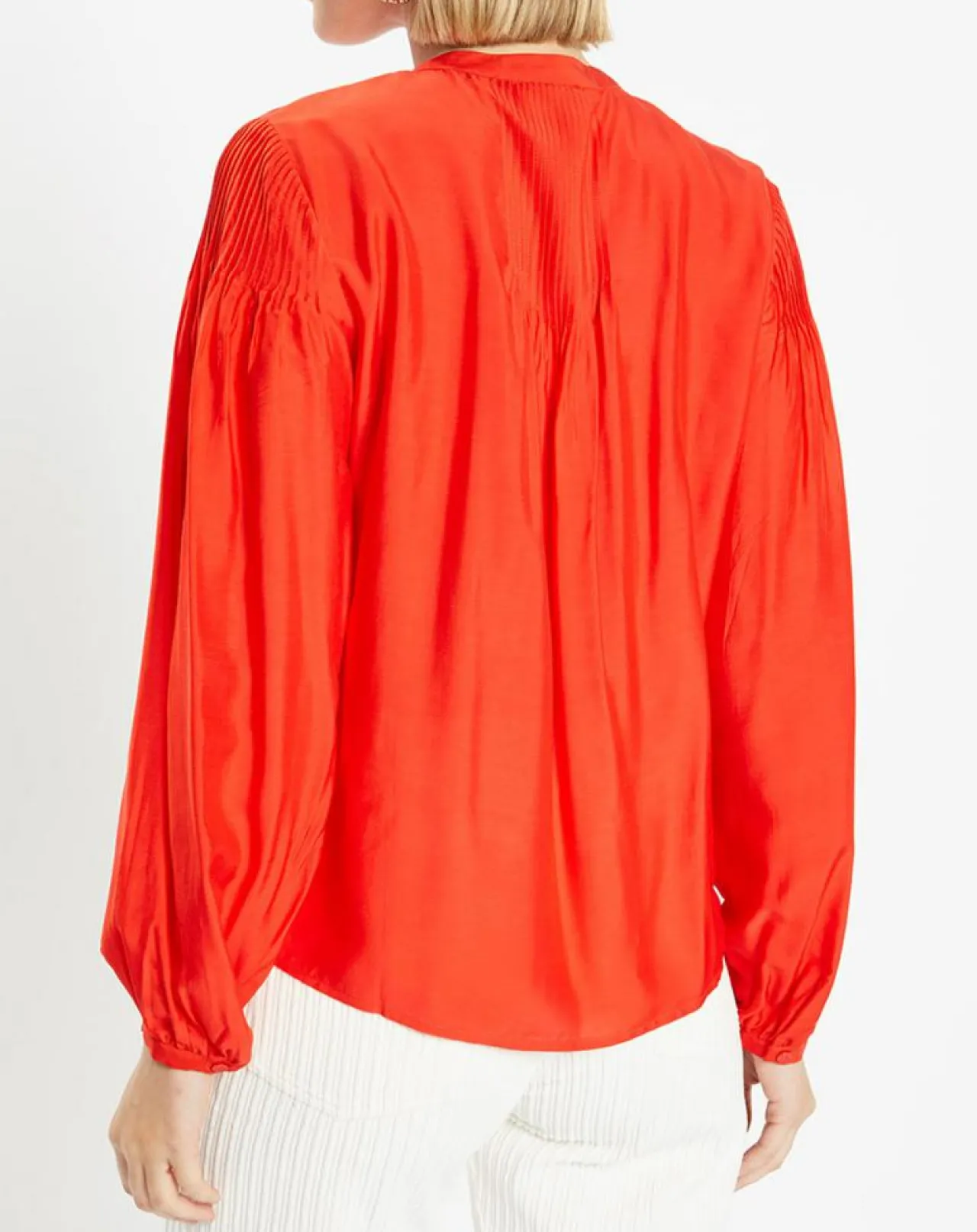 Blouse plissée Gado rouge