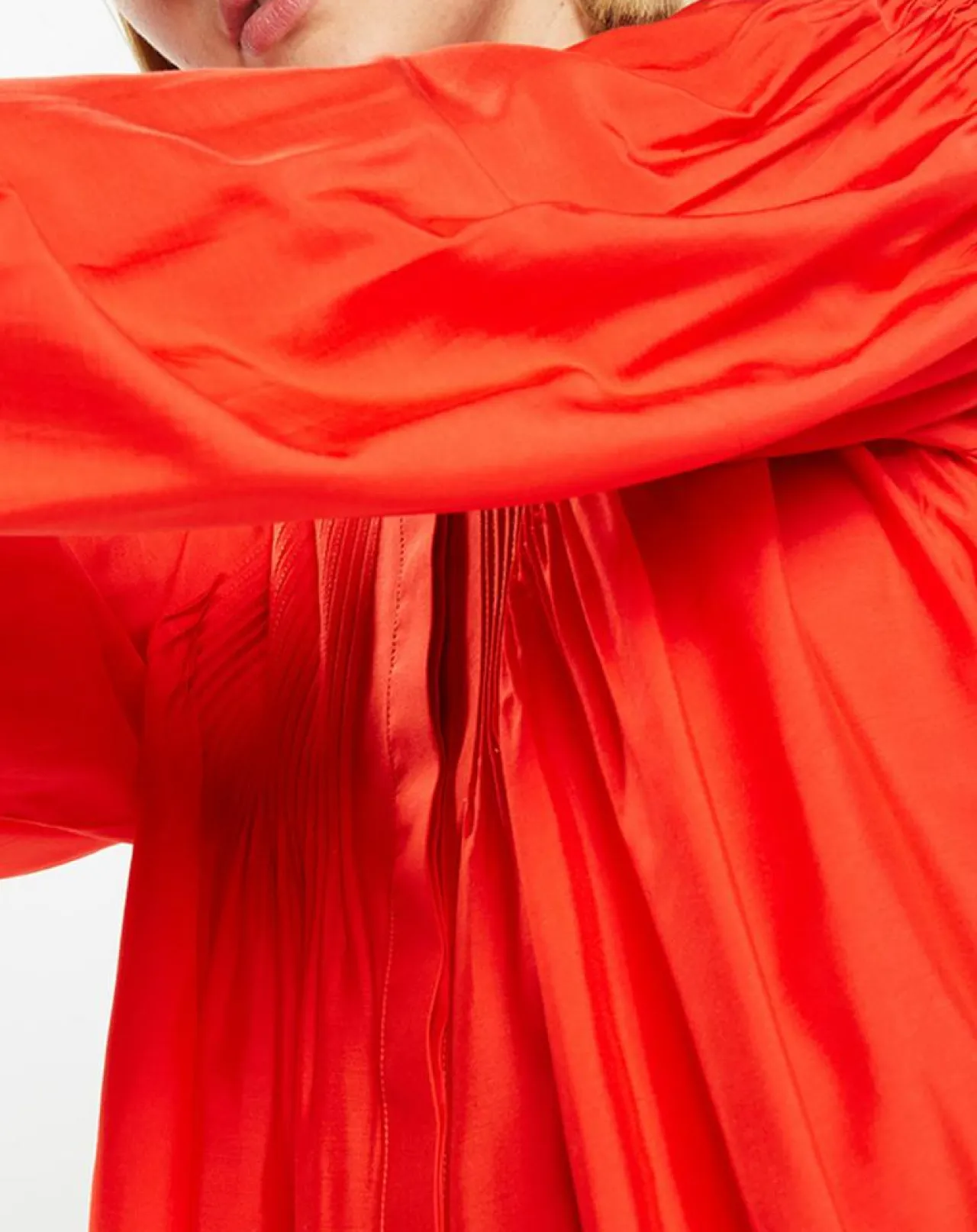 Blouse plissée Gado rouge