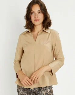 Blouse Pop camel