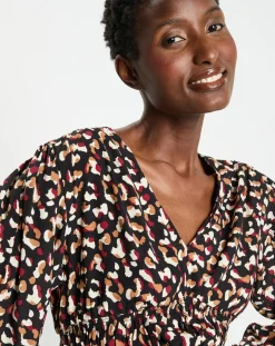 Blouse Print Traviata 2 noir/rouge