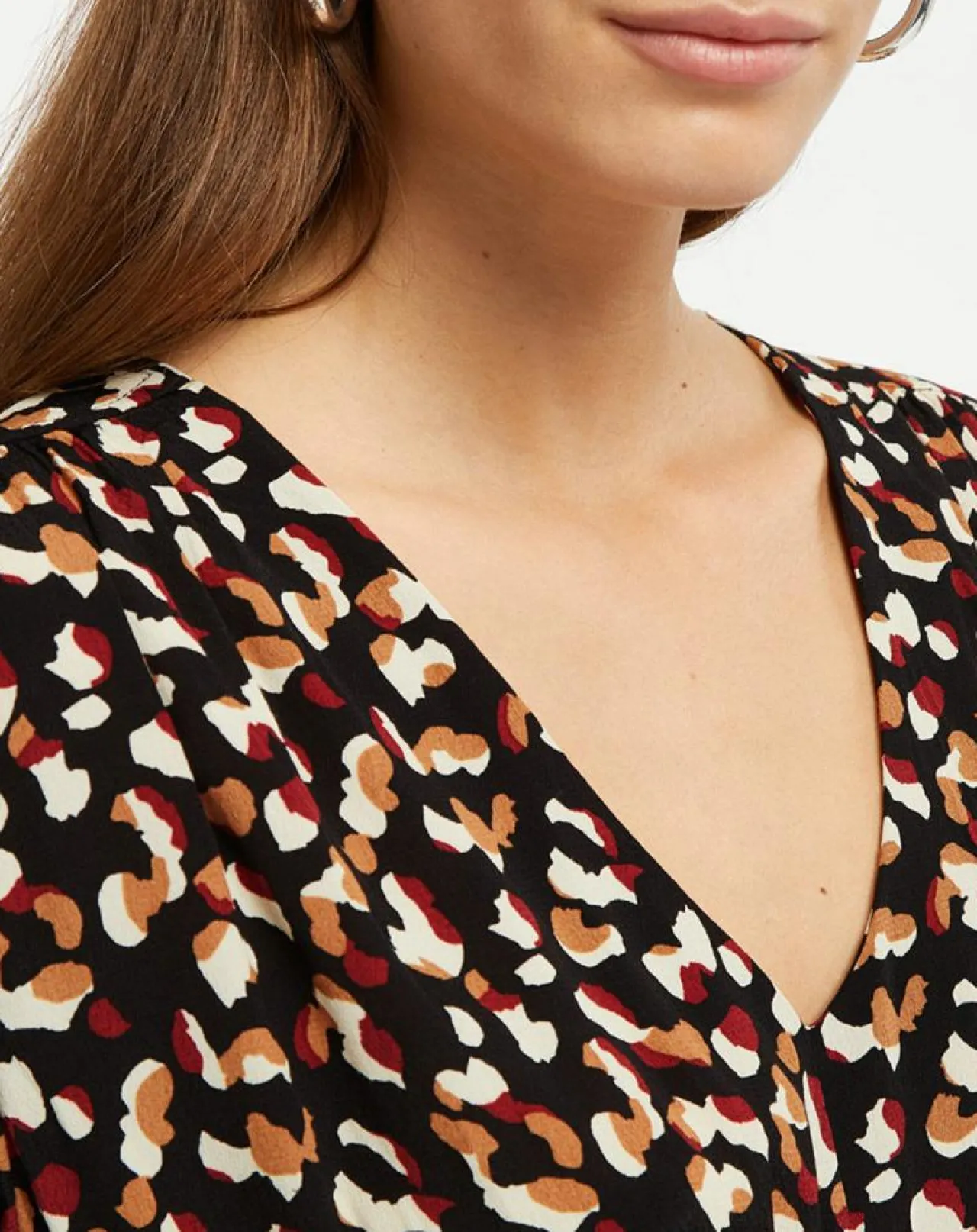 Blouse Print Traviata 2 noir/rouge