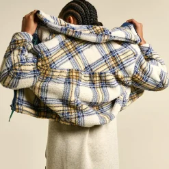 Blouson Aika à carreaux écru