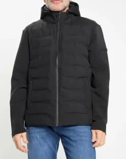 Blouson Bimatière à capuche jersey noir