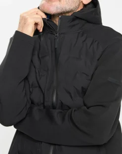 Blouson Bimatière à capuche jersey noir