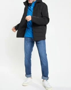 Blouson Bimatière à capuche jersey noir