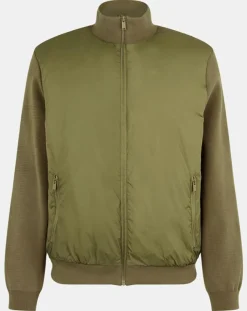 Blouson bi-matière Mamix kaki foncé