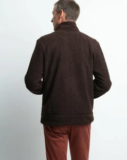 Blouson bouclette polaire Tharry chocolat