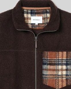 Blouson bouclette polaire Tharry chocolat