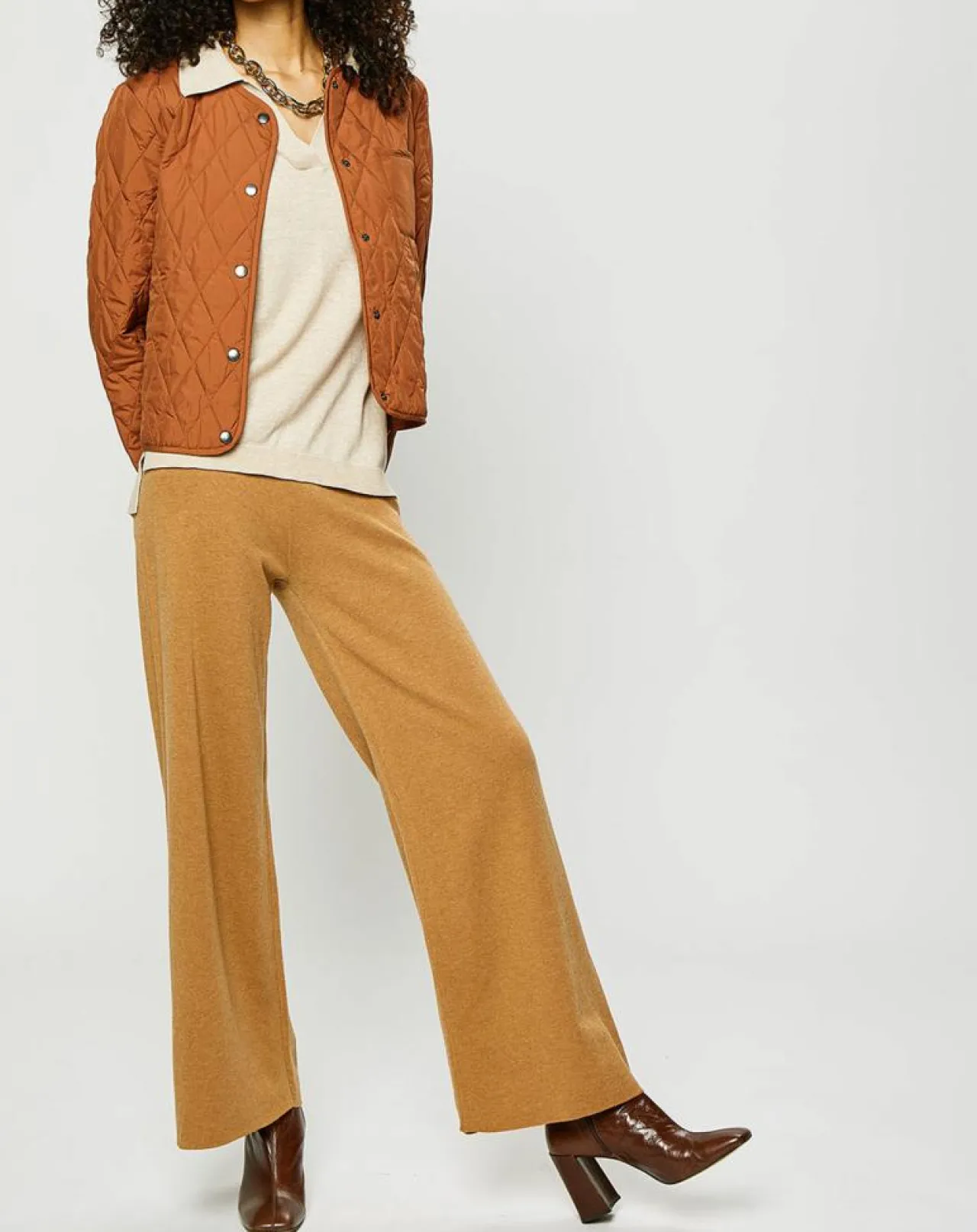 Blouson court matelassé collection EDC by Esprit camel