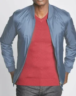 Blouson Déperlant Larmerml Warmer bleu/gris