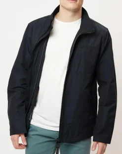 Blouson en coton et nylon bleu marine
