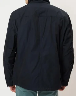 Blouson en coton et nylon bleu marine