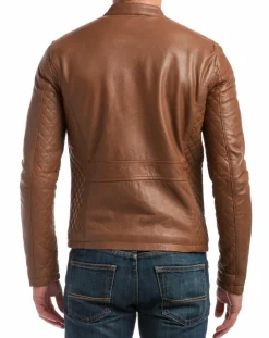 Blouson en Cuir Ben cognac