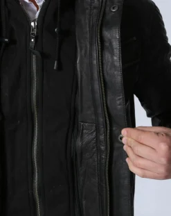 Blouson en Cuir Luigi noir