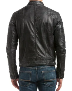 Blouson en Cuir Marcus noir vintage