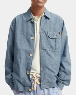 Blouson en Jean Chambray bleu
