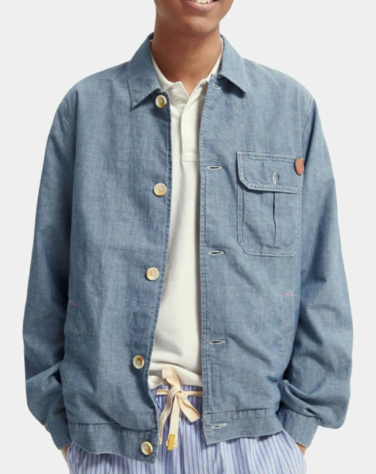 Blouson en Jean Chambray bleu