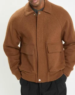 Blouson en Laine mélangée Thermor marron