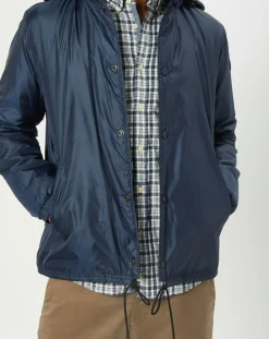 Blouson en micro ripstop bleu marine