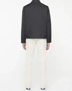 Blouson en toile uni bleu foncé