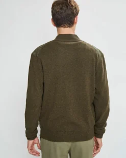 Blouson en Tweed à carreaux kaki