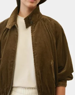 Blouson en Velours côtelé marron