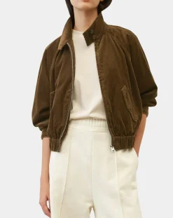 Blouson en Velours côtelé marron