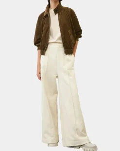 Blouson en Velours côtelé marron