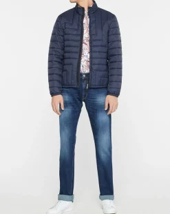 Blouson matelassé bleu marine