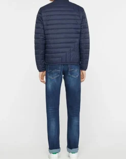 Blouson matelassé bleu marine
