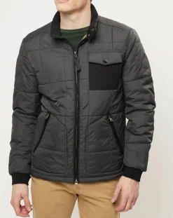 Blouson matelassé gris