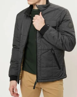 Blouson matelassé gris