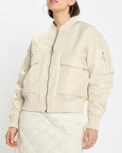 Blouson Patch Logo beige
