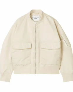Blouson Patch Logo beige
