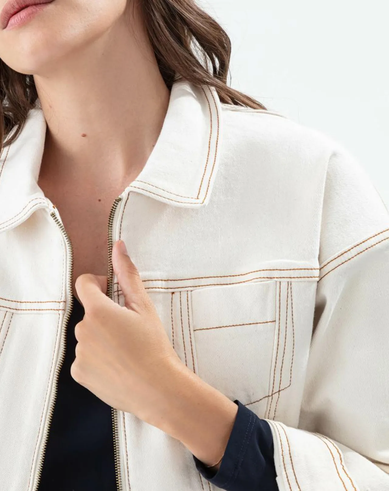 Blouson Penelope naturel/terracotta