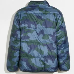 Blouson réversible fourré Herald bleu/camel