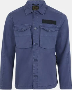 Blouson saharienne patch bleu marine