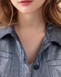 Blouson Selene bleu/argenté