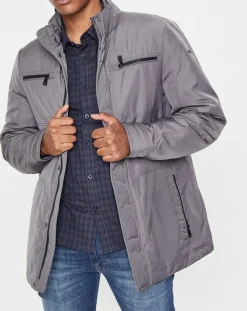 Blouson technique Renny doublure matelassée gris foncé