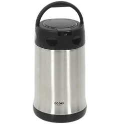 Bol à soupe isotherme avec couvercle inox/noir - 50 cl